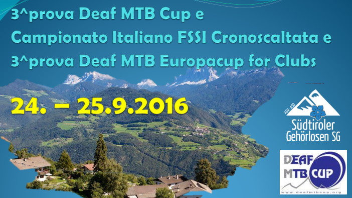 24-25 Settembre, 3° Prova Deaf MTB Cup e Cronoscalata
