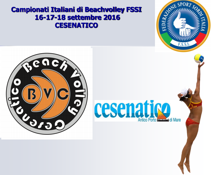 16-18 Settembre, Cesenatico (FC). Campionato FSSI di Beach Volley M/F