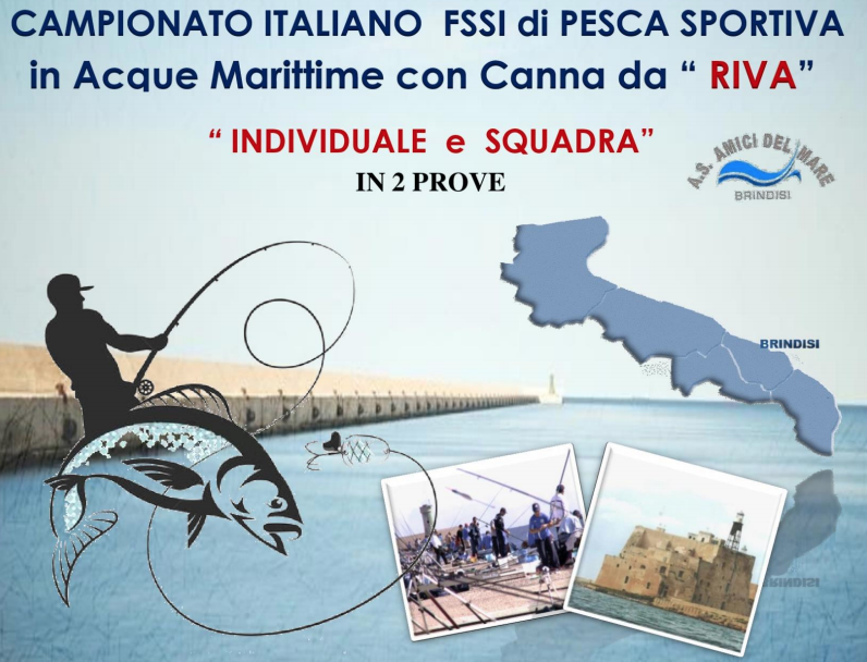 21-22 Settembre, Brindisi (BR). Campionato FSSI di Pesca Sportiva “Canna da Riva”