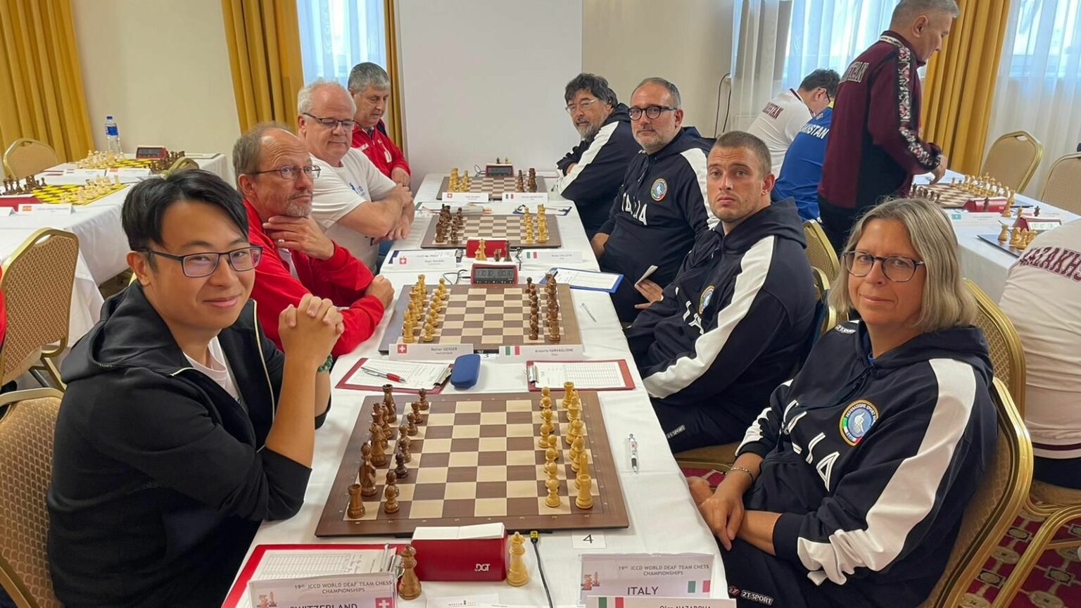 Scacchi, Secondo turno contro la Svizzera.