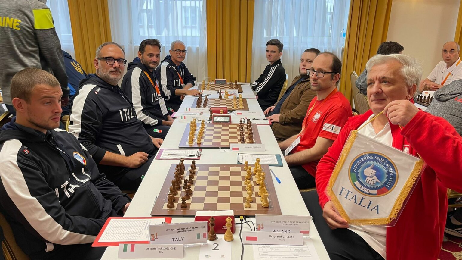 Scacchi, 4º round nella mattinata: Ucraina – Italia. Tre patte di Collutiis, Varvaglione, Caroli non portano il risultato alla squadra