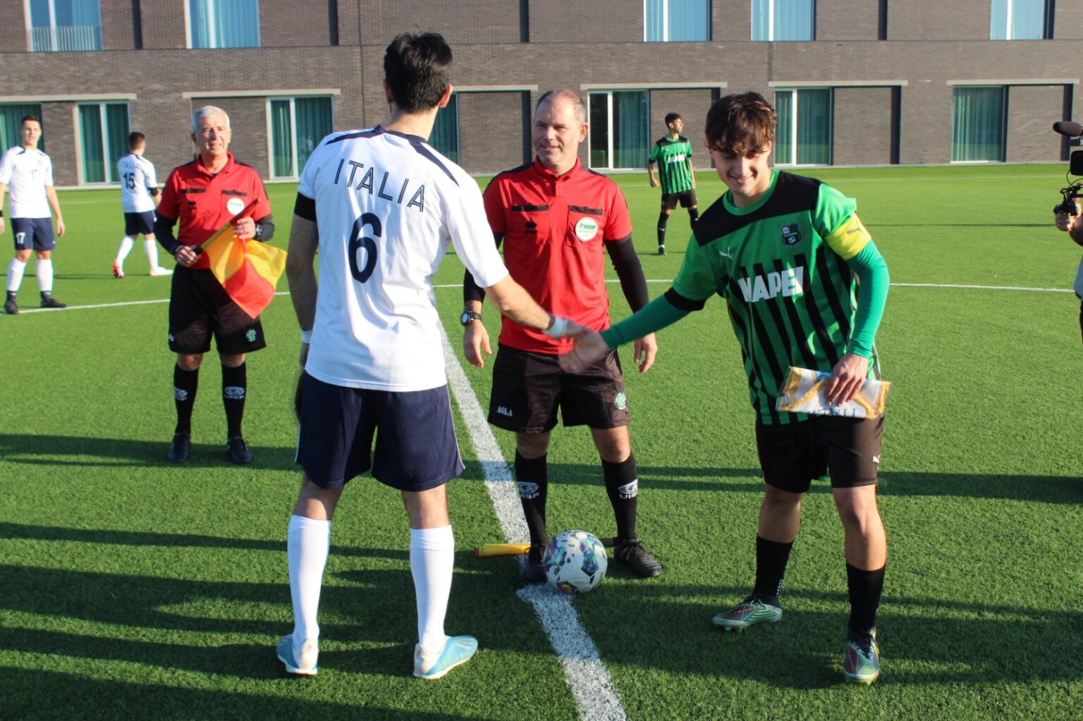 Questo pomeriggio, in occasione del raduno a Castelnovo nè Monti, la nazionale di calcio Fssi è stata ospite del Mapei Football Center