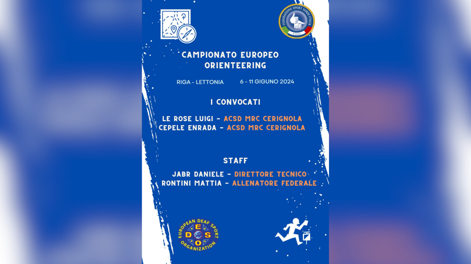 Europeo di Orientamento, i convocati azzurri