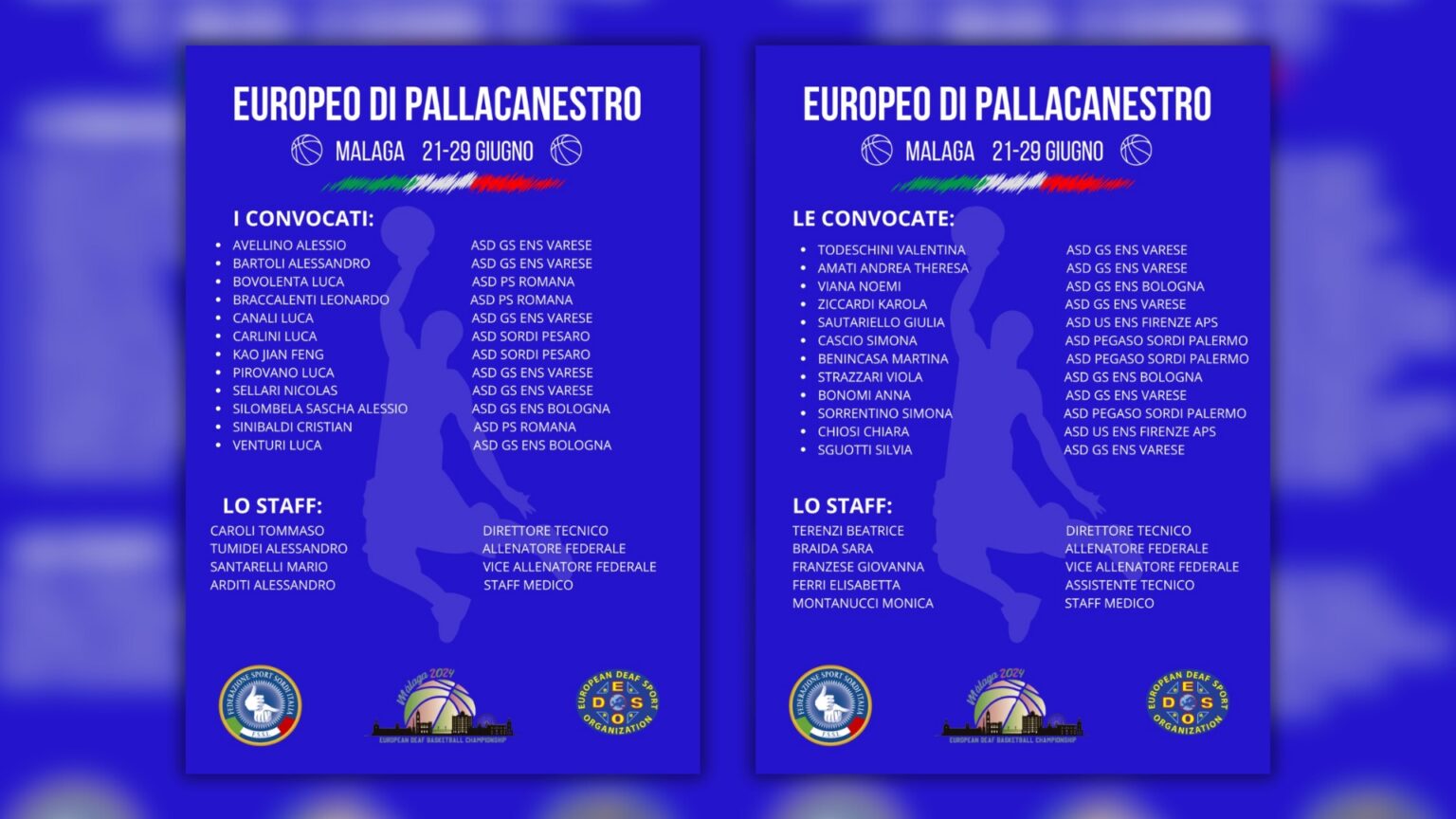 Europeo di pallacanestro, i convocati azzurri