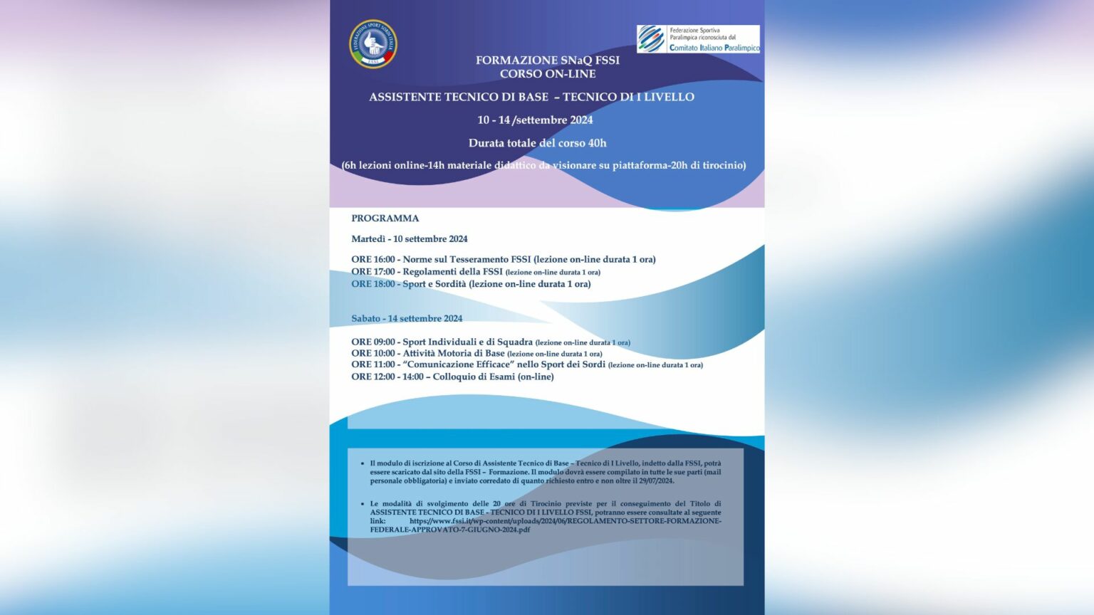 Corso di formazione online Snaq – Tecnico di 1° livello
