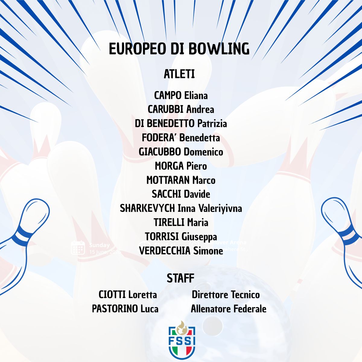 Bowling, convocate le Nazionali azzurre per gli Europei di San Lazzaro di Savena